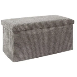 Home Deco Poef - Cocoonen - MDF/polyester - Taupe - 76 X 38 Cm