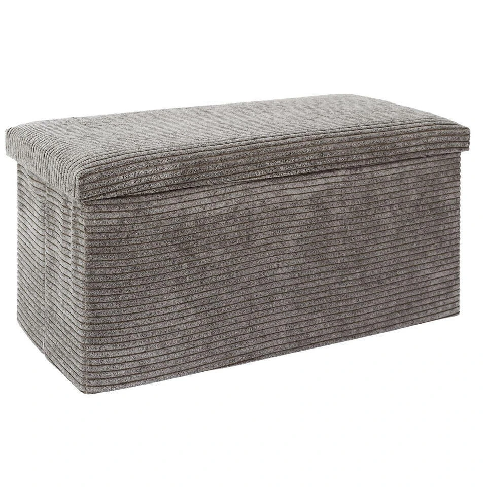Home Deco Poef - Cocoonen - MDF/polyester - Taupe - 76 X 38 Cm 3 Home Deco Poef - Cocoonen - MDF/polyester - Taupe - 76 X 38 Cm