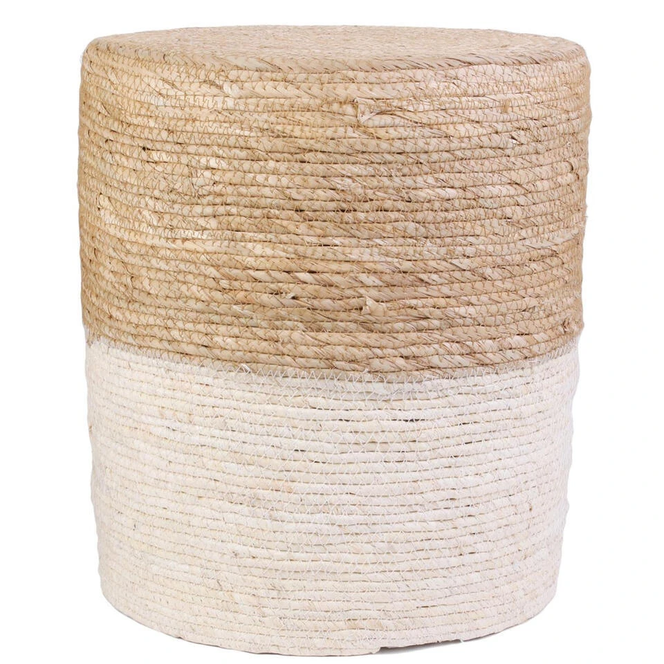 Home Deco Factory Bijzet Poef Mirage - Ibiza/boho - MDF - 35x41cm 3 Home Deco Factory Bijzet Poef Mirage - Ibiza/boho - MDF - 35x41cm