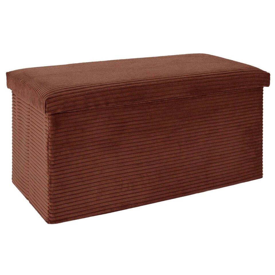 Home Deco Poef - MDF/polyester - Bruin Terracotta - 76 X 38 Cm 3 Home Deco Poef - MDF/polyester - Bruin Terracotta - 76 X 38 Cm