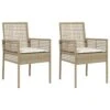 VidaXL - Tuinstoel - Beige - Poly Rattan - 53 X 60 X 85cm 1 VidaXL - Tuinstoel - Beige - Poly Rattan - 53 X 60 X 85cm -Meubelpromotie 1000172455