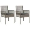 VidaXL - Tuinstoel - Grijs - Poly Rattan - 53 X 60 X 85cm 1 VidaXL - Tuinstoel - Grijs - Poly Rattan - 53 X 60 X 85cm -Meubelpromotie 1000172456