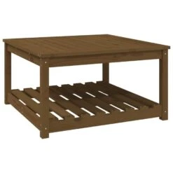 VidaXL - Tuintafel Met Opbergruimte - Honingbruin - Grenenhout - 82,5x82,5x45 Cm