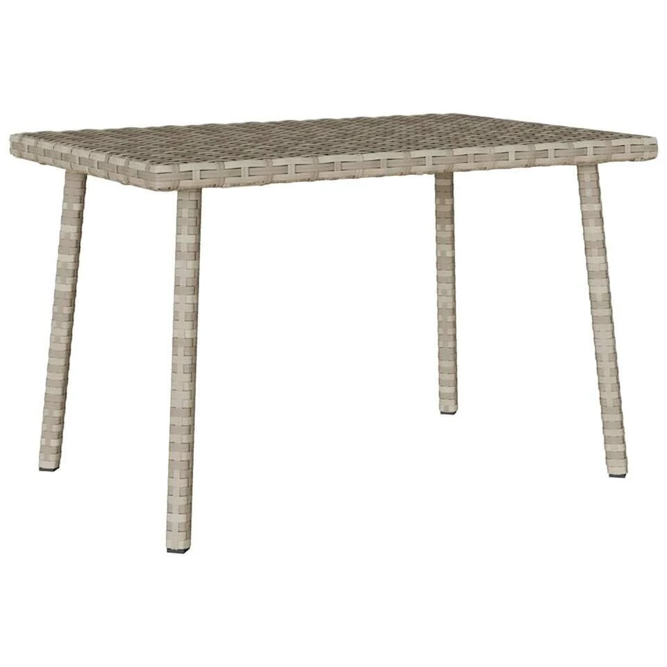VidaXL - Tuin Salontafel - Grijs - Poly Rattan - 60 X 40 X 37 Cm 3 VidaXL - Tuin Salontafel - Grijs - Poly Rattan - 60 X 40 X 37 Cm