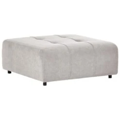 INNVIK - Ottomaan - Lichtgrijs - Polyester