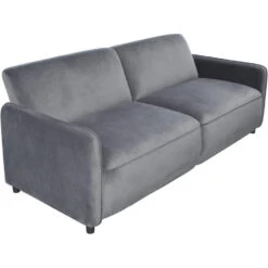 Alicia - Slaapbank 3-zits In Antraciet Fluweel