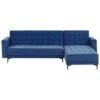 ABERDEEN - Hoekbank - Blauw - Linkszijdig - Fluweel