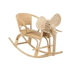 AMPOLLINO - Schommelstoel - Natuurlijk - Rotan