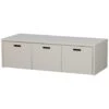 WOOOD Silke Kistbank Met Lades - Grenen - Dust/Grijs - 36x120x50