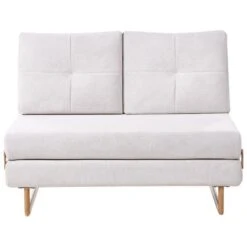 JERSLEV - 2-zits Slaapbank - Off-white - Stof