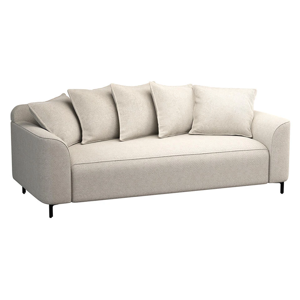 Bank Elsa 3-zits - Stof Eden - Beige 4 Bank Elsa 3-zits - Stof Eden - Beige - Afbeelding 2