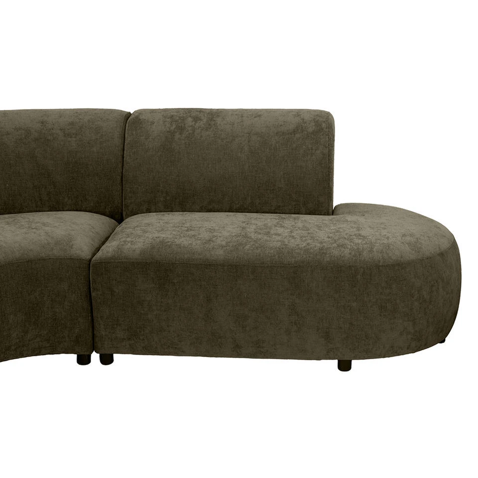 Hoekbank Luna Rond - Stof Rebel - Vergrijsd Groen 9 Hoekbank Luna Rond - Stof Rebel - Vergrijsd Groen - Afbeelding 7