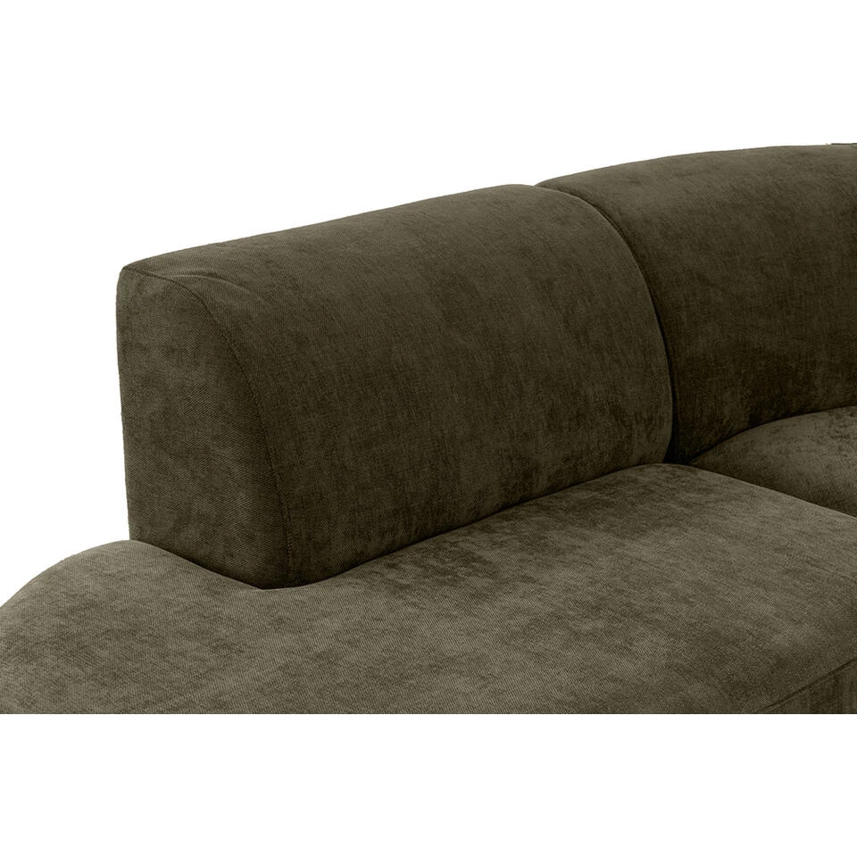 Hoekbank Luna Rond - Stof Rebel - Vergrijsd Groen 12 Hoekbank Luna Rond - Stof Rebel - Vergrijsd Groen - Afbeelding 10