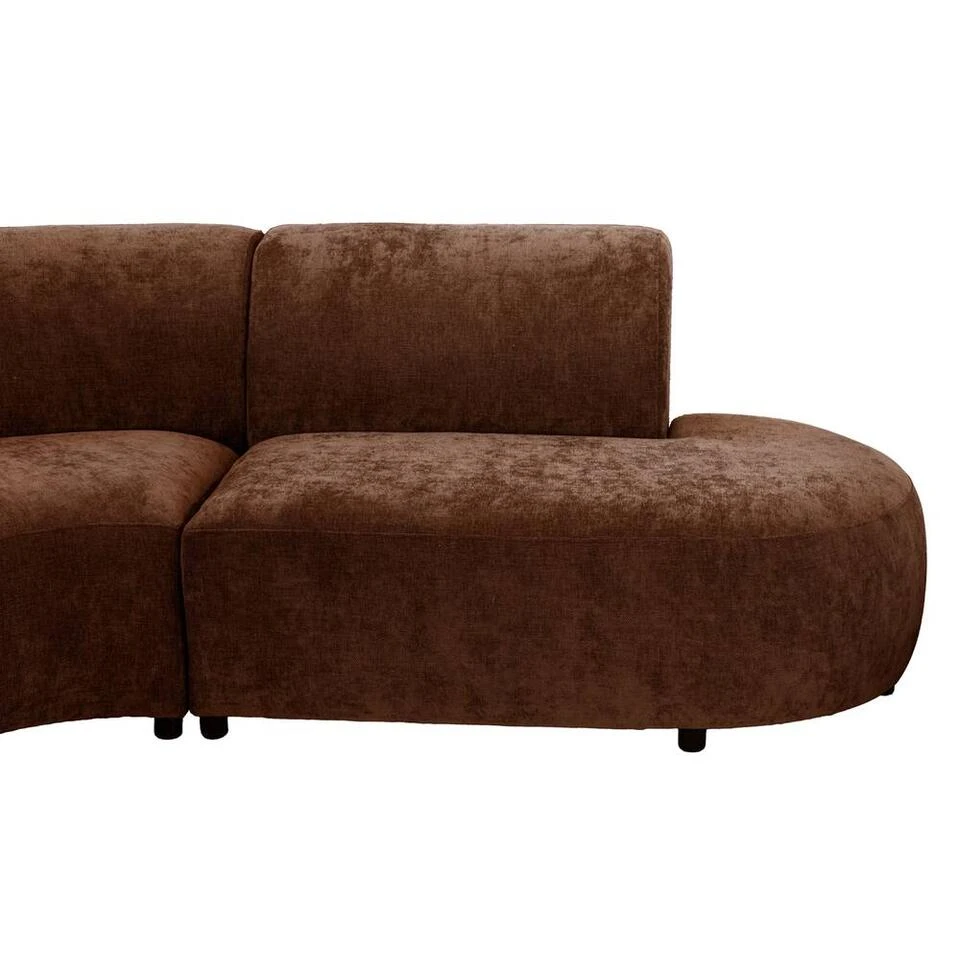 Hoekbank Luna Rond - Stof Rebel - Terracotta 9 Hoekbank Luna Rond - Stof Rebel - Terracotta - Afbeelding 7