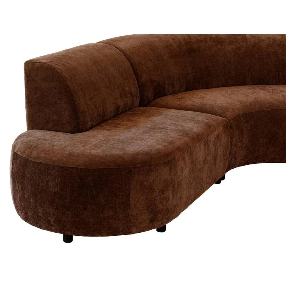 Hoekbank Luna Rond - Stof Rebel - Terracotta 10 Hoekbank Luna Rond - Stof Rebel - Terracotta - Afbeelding 8