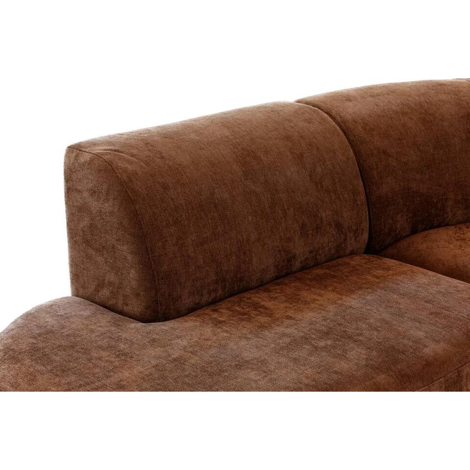 Hoekbank Luna Rond - Stof Rebel - Terracotta 12 Hoekbank Luna Rond - Stof Rebel - Terracotta - Afbeelding 10