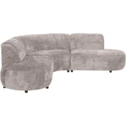 Hoekbank Luna Rond - Stof Cremona - Beige