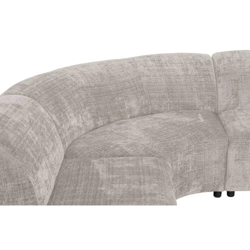 Hoekbank Luna Rond - Stof Cremona - Beige 8 Hoekbank Luna Rond - Stof Cremona - Beige - Afbeelding 6
