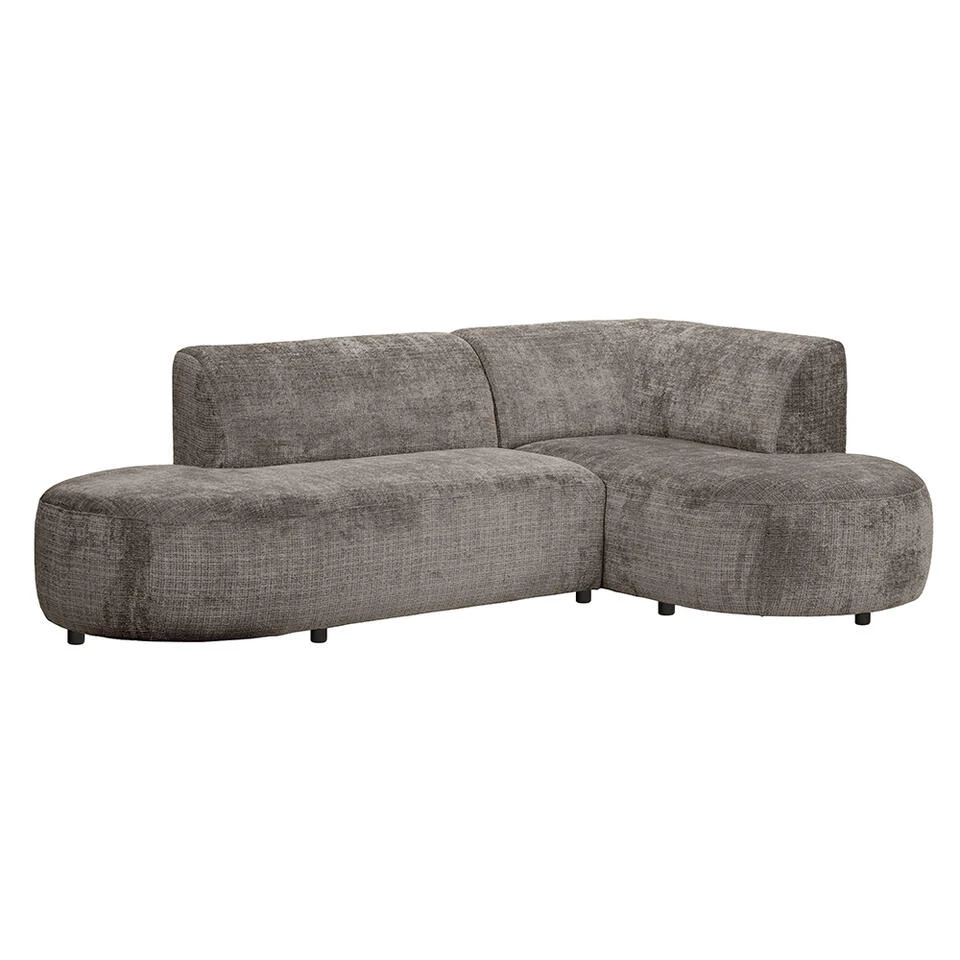 Hoekbank Luna Rechts - Stof Cremona - Taupe 4 Hoekbank Luna Rechts - Stof Cremona - Taupe - Afbeelding 2