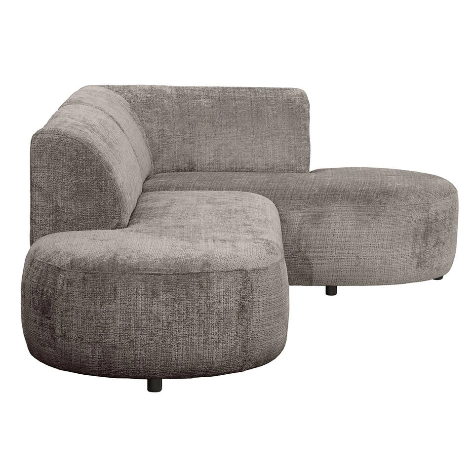 Hoekbank Luna Rechts - Stof Cremona - Taupe 6 Hoekbank Luna Rechts - Stof Cremona - Taupe - Afbeelding 4