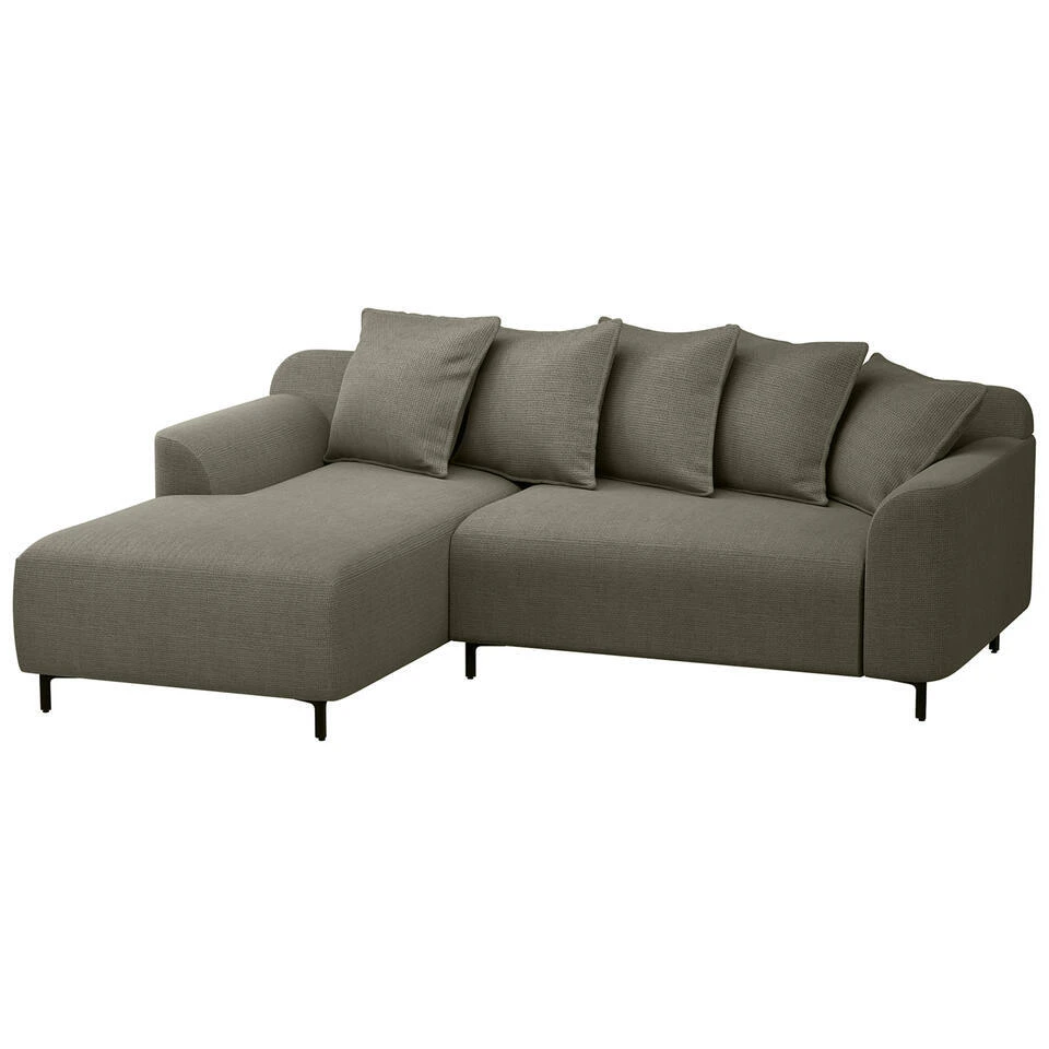 Bank Elsa Met Chaise Longue Links - Stof Eden - Mokka 4 Bank Elsa Met Chaise Longue Links - Stof Eden - Mokka - Afbeelding 2