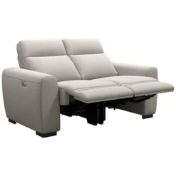 Bank James Verstelbaar 2-zits - Stof Gaucho - Lichtgrijs -Meubelpromotie 10111683 0302