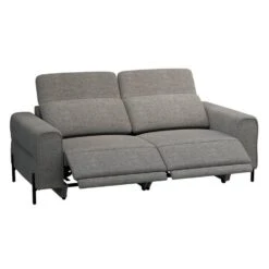 Bank Dave 3-zits - Elektrisch Verstelbaar - Stof Pure - Grijs -Meubelpromotie 10112253 0301