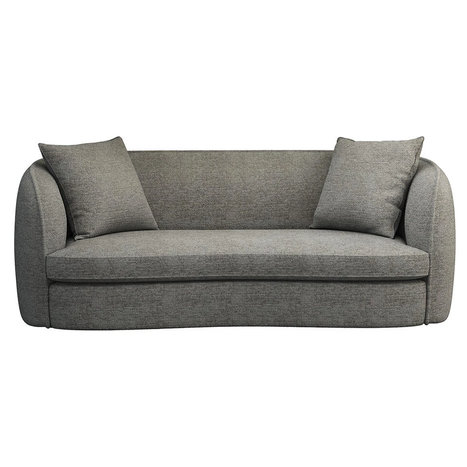 Bank Enzio 3,5-zits - Stof Wandy - Grijs 3 Bank Enzio 3,5-zits - Stof Wandy - Grijs