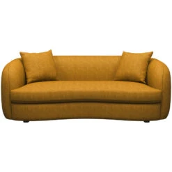 Bank Enzio 3,5-zits - Stof Elephant - Okergeel