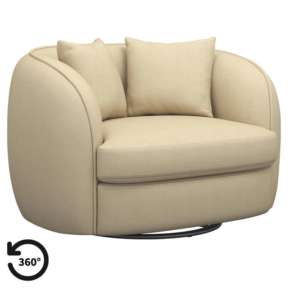 Loveseat Enzio - Stof Elephant - Beige 3 Loveseat Enzio - Stof Elephant - Beige