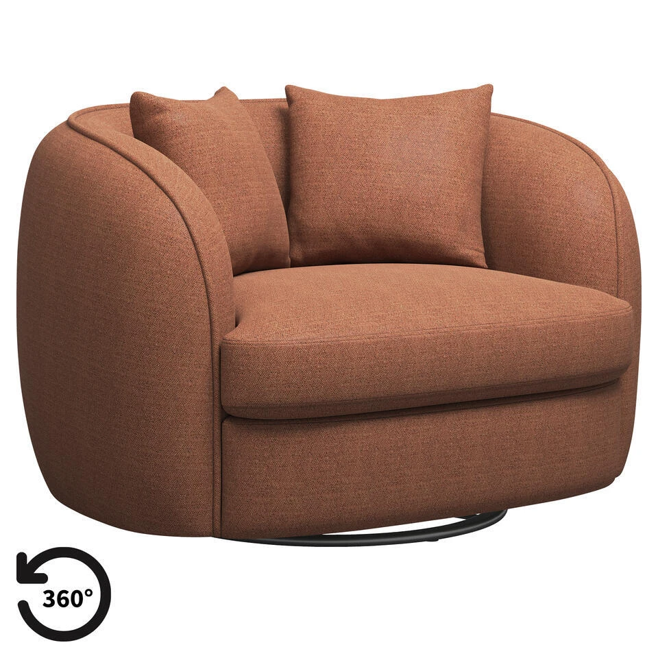 Loveseat Enzio - Stof Pure - Terra 3 Loveseat Enzio - Stof Pure - Terra