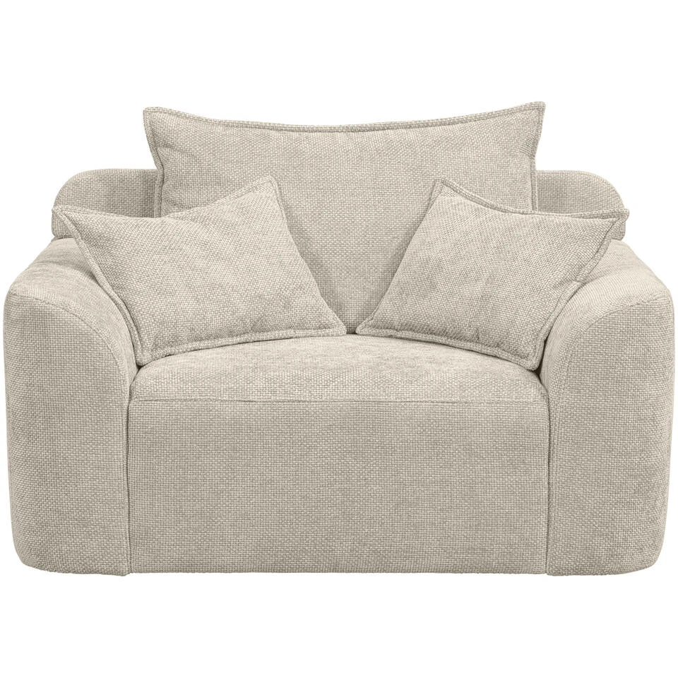 Loveseat Elsa - Stof Eden - Beige 4 Loveseat Elsa - Stof Eden - Beige - Afbeelding 2
