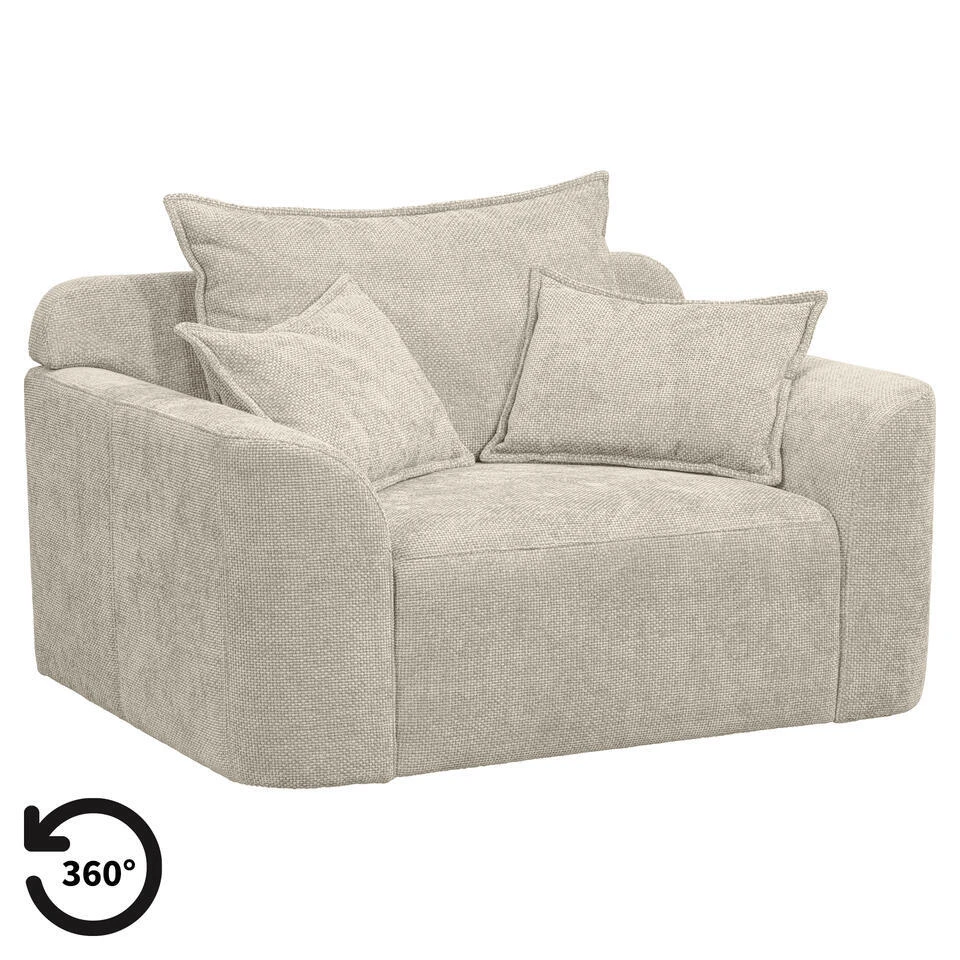 Loveseat Elsa - Stof Eden - Beige 3 Loveseat Elsa - Stof Eden - Beige
