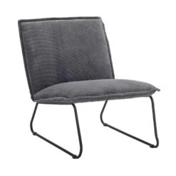 Fauteuil Cooper - Ribstof - Grijs