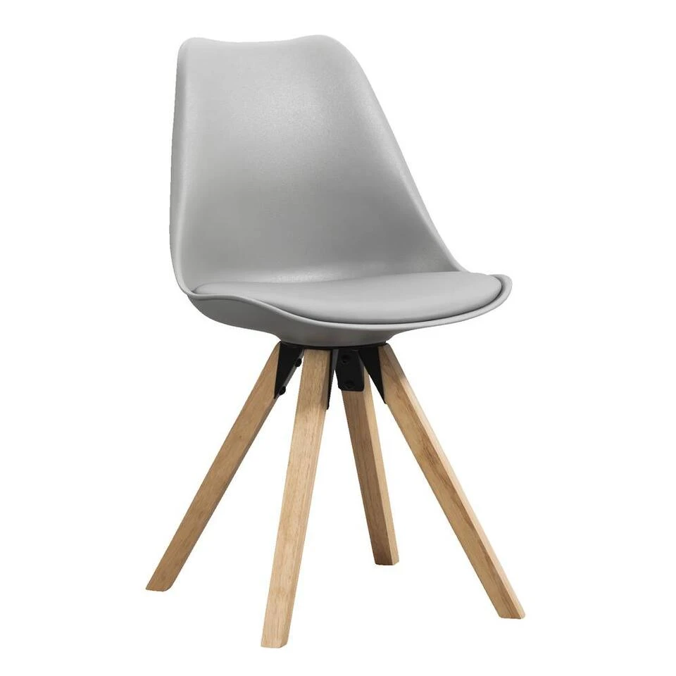 Eetkamerstoel Senja - Grijs - Hout 4 Eetkamerstoel Senja - Grijs - Hout - Afbeelding 2