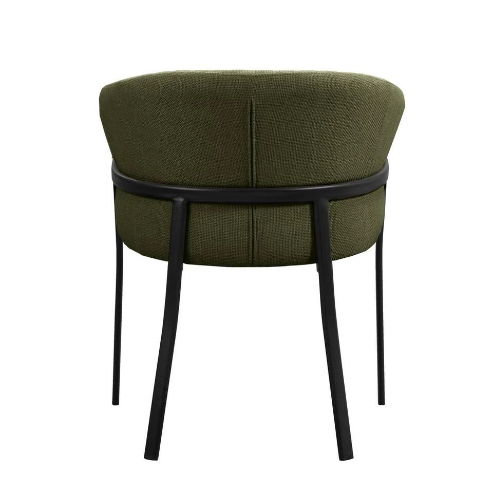 Eetkamerstoel Luigi - Stof - Groen 5 Eetkamerstoel Luigi - Stof - Groen - Afbeelding 3