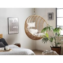 Beliani Hangstoel ASPIO - Beige Pe Rotan -Meubelpromotie 1111017353 0101