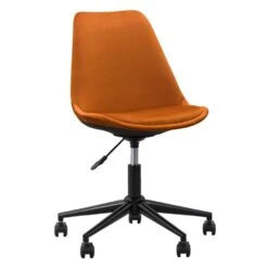 Bureaustoel Senja - Velvet - Terra - Zwart Metaal -Meubelpromotie 11201214 0300