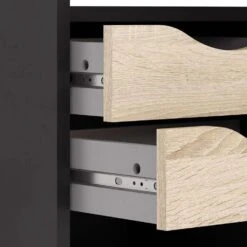 Hoekbureau Hannover - Zwart/eikenkleur - 76,8x145x81 Cm 8 Hoekbureau Hannover - Zwart/eikenkleur - 76,8x145x81 Cm -Meubelpromotie 11300790 9001