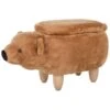 Beliani Hocker BEAR - Bruin Polyester 1 Beliani Hocker BEAR - Bruin Polyester -Meubelpromotie 1134118796