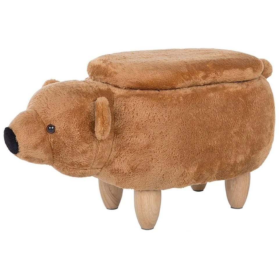 Beliani Hocker BEAR - Bruin Polyester 3 Beliani Hocker BEAR - Bruin Polyester