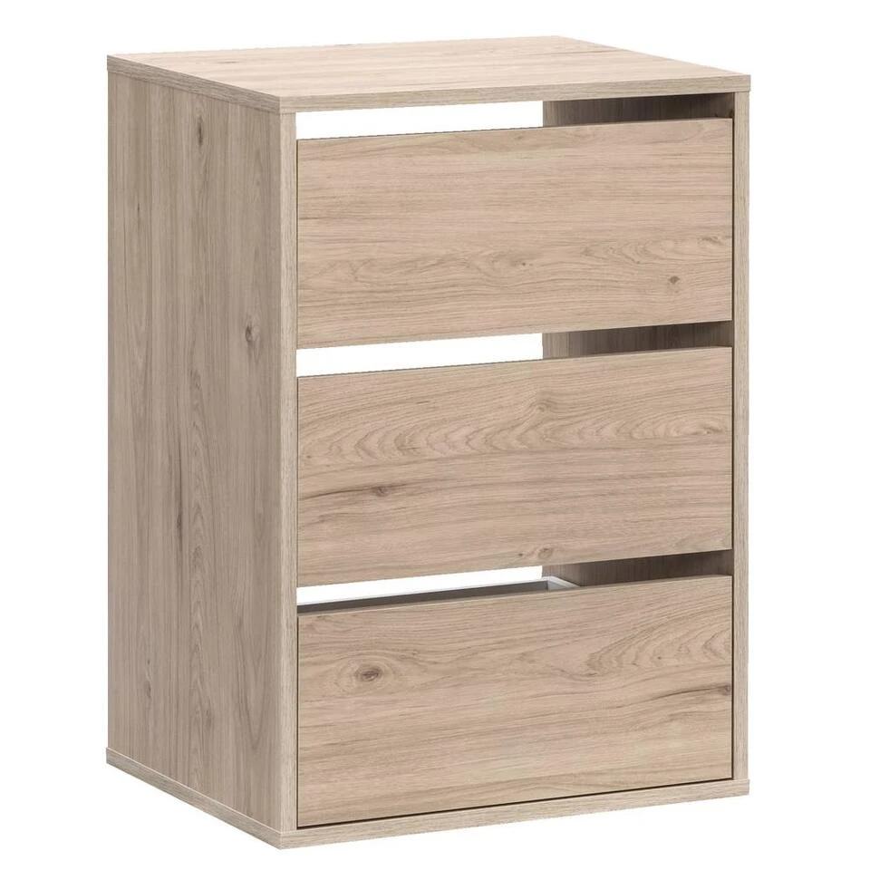 Ladeblok Genua - Eikenkleur - 70x50x40 Cm 4 Ladeblok Genua - Eikenkleur - 70x50x40 Cm - Afbeelding 2
