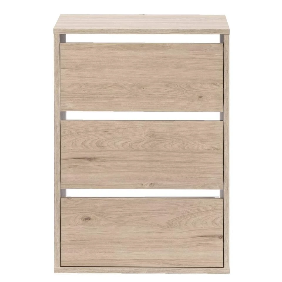 Ladeblok Genua - Eikenkleur - 70x50x40 Cm 3 Ladeblok Genua - Eikenkleur - 70x50x40 Cm