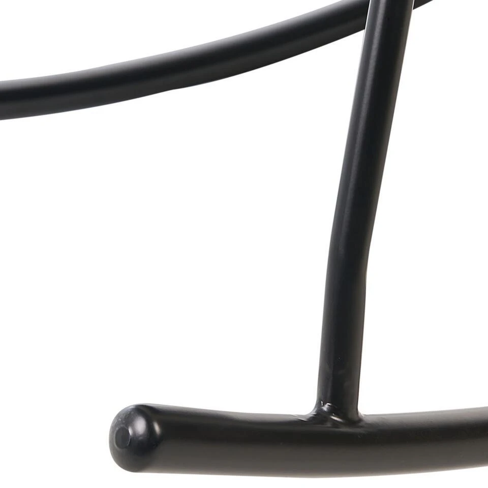 ANASET - Schommelstoel - Wit/Zwart - Bouclé 12 ANASET - Schommelstoel - Wit/Zwart - Bouclé - Afbeelding 10