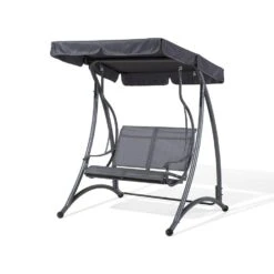 Beliani Schommelbank TESERO - Grijs Staal