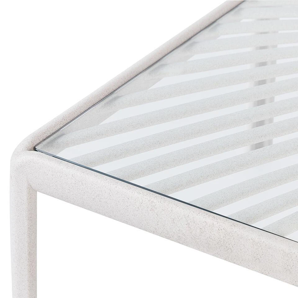 FERRETTI - Salontafel - Lichtbeige - 69 X 69 Cm - Synthetisch 14 FERRETTI - Salontafel - Lichtbeige - 69 X 69 Cm - Synthetisch - Afbeelding 12