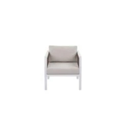 Beliani BORELLO Loungeset - Wit - Aluminium - 4-delig 9 Beliani BORELLO Loungeset - Wit - Aluminium - 4-delig -Meubelpromotie 1331544875 0103