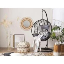 Beliani Hangstoel ASPIO - Zwart Pe Rotan 7 Beliani Hangstoel ASPIO - Zwart Pe Rotan -Meubelpromotie 1498029831 0101