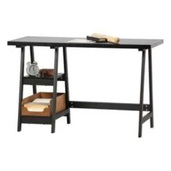 WOOOD Duco Bureau - Mdf - Zwart - 74x119x51 -Meubelpromotie 1501265575 0103