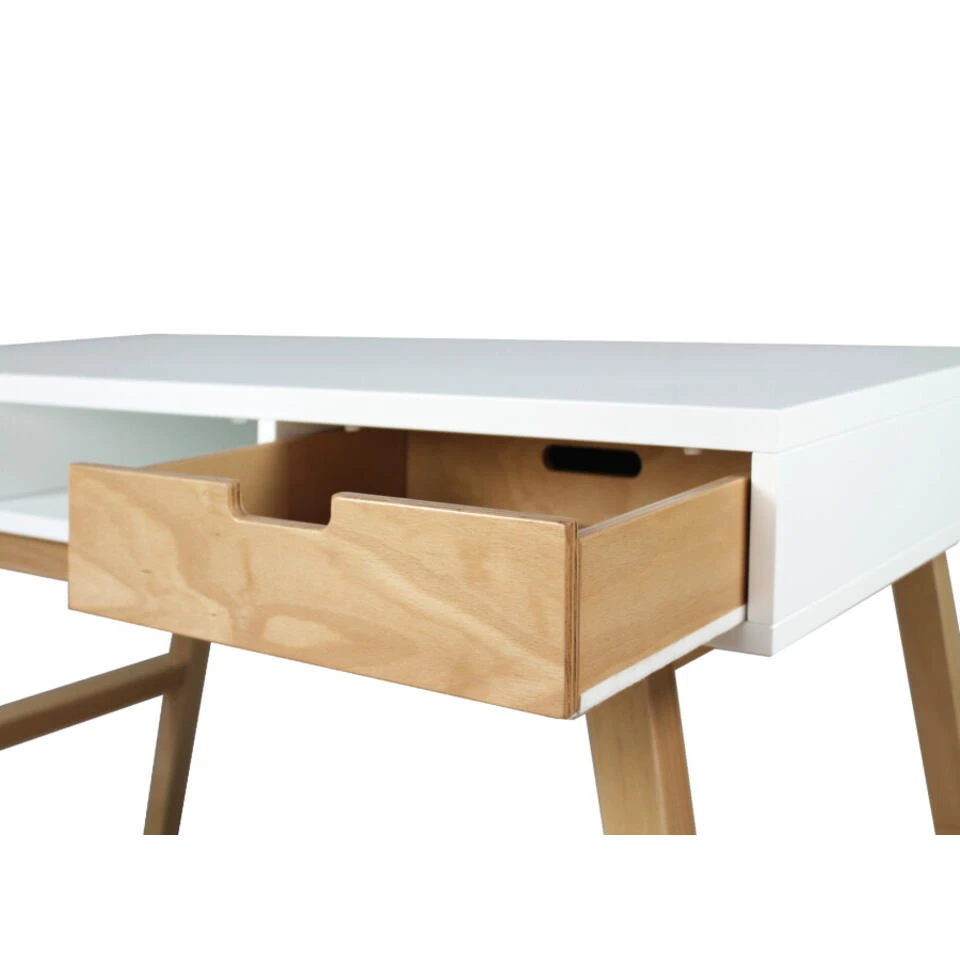 Bopita Lynn Bureau - Wit/Naturel (Exclusief 3 Laden) 6 Bopita Lynn Bureau - Wit/Naturel (Exclusief 3 Laden) - Afbeelding 4